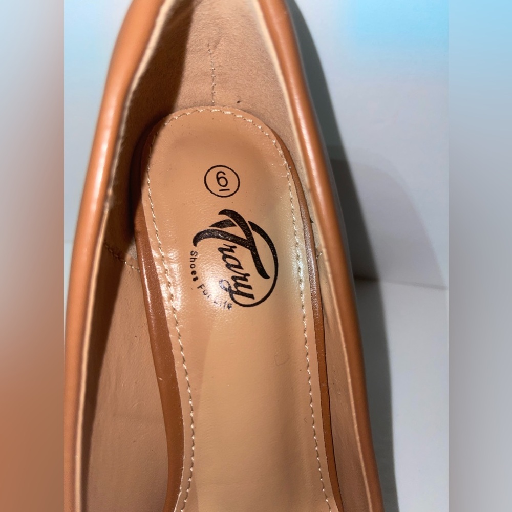 TRARY BROWN HIGH HEELS SIZE 6-7 - Picture 7 of 9